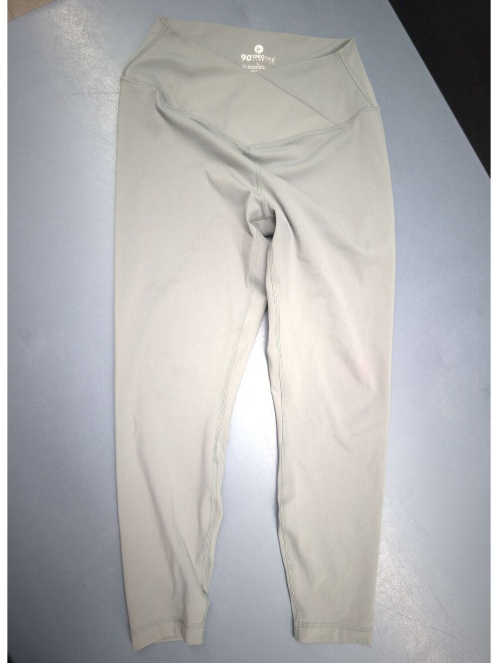 90 Degree by Reflex Women's Light Gray High Waist Leggings Size Large